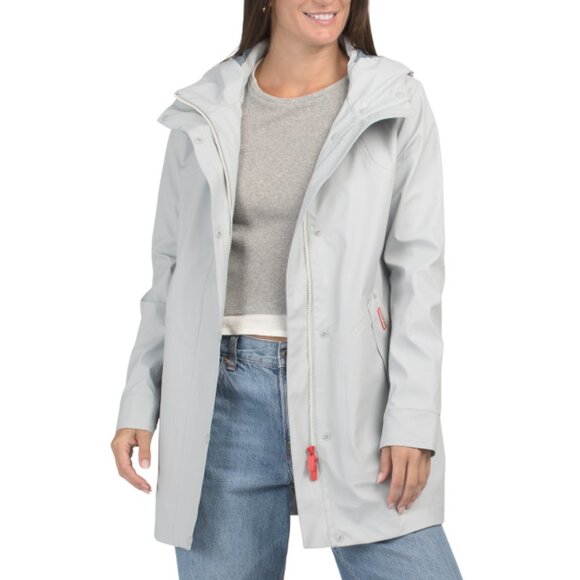 HUNTER Silver Grey Acacia Rubberized Rain Jacket - Picture 1 of 2